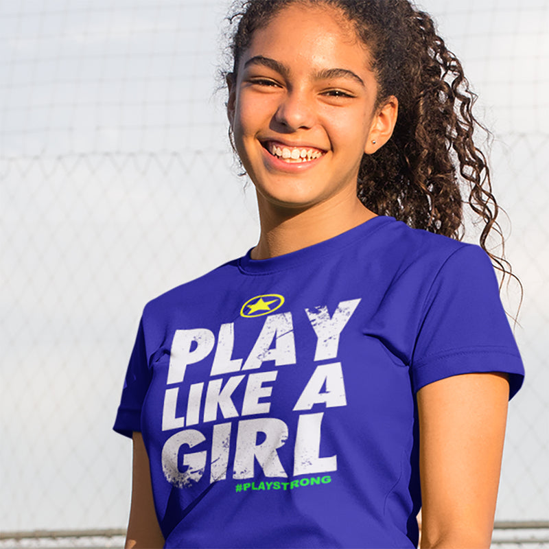 Play Like A Girl Women's Heavy Cotton Tee