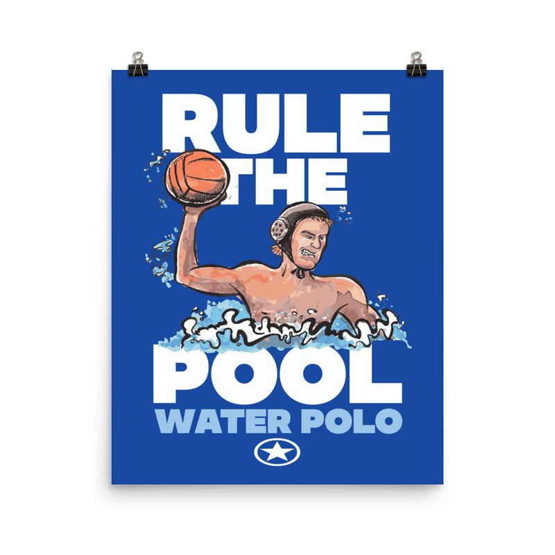 WATER POLO RULE THE POOL Photo paper poster