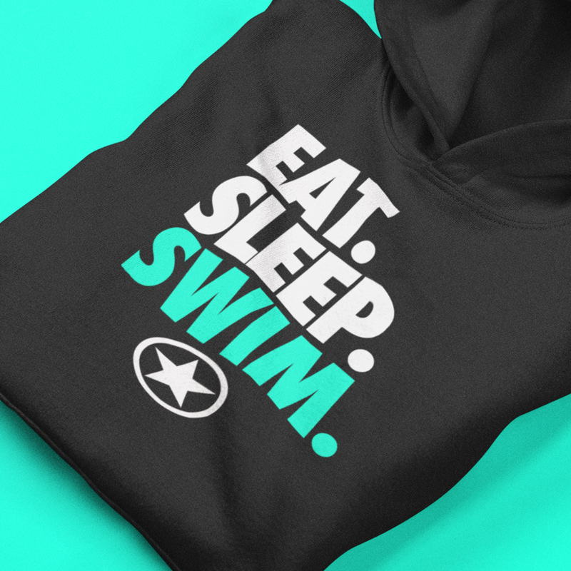 EAT. SLEEP. SWIM. Unisex Heavy Blend™ Hooded Sweatshirt