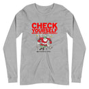 CHECKING IT TWICE Santa Hockey Unisex Long Sleeve Tee