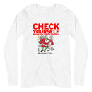 CHECKING IT TWICE Santa Hockey Unisex Long Sleeve Tee