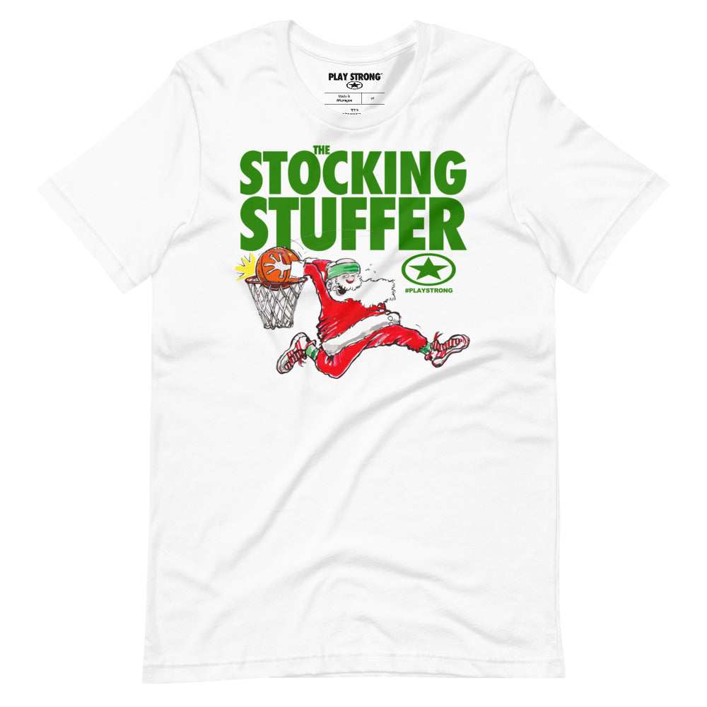 THE STOCKING STUFFER Santa Sports #playstrong Short-Sleeve Unisex T-Shirt