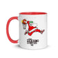 STOCKING STUFFER Santa Mojo Mug with Color Inside