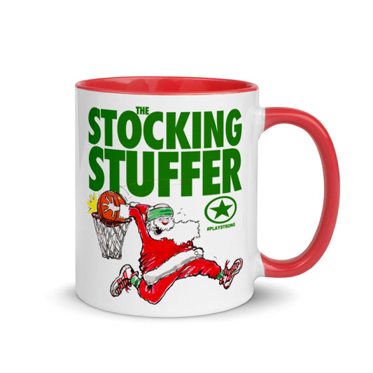 THE STOCKING STUFFER Santa Sports #playstrong Mug with Color Inside